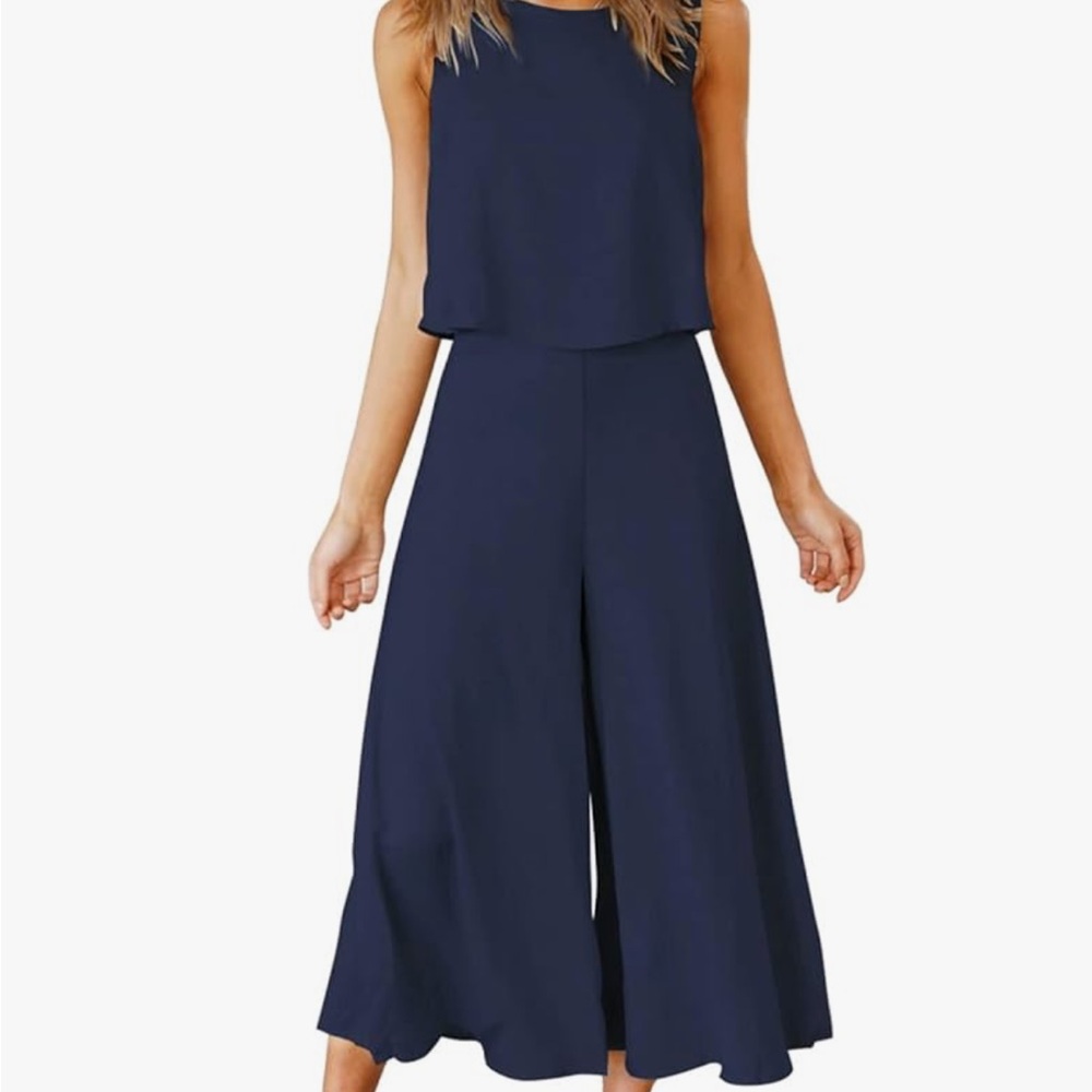 Elegant Navy Blue matching pant and top